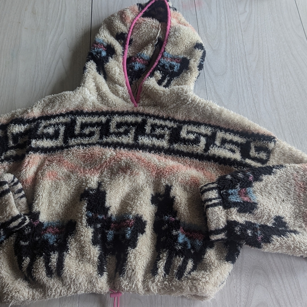 Sherpa fleece hoodie